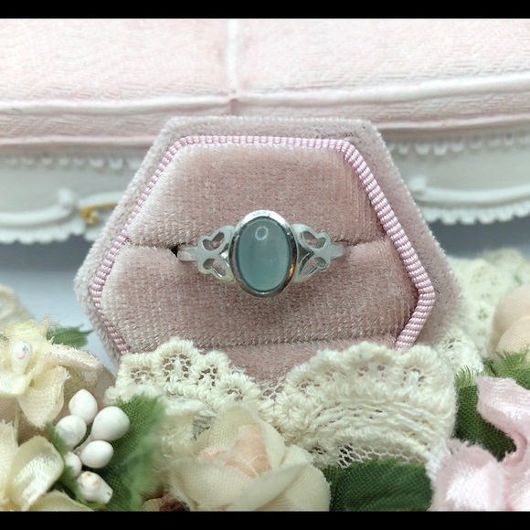 S925 Nature Aquamarine Crystal Rings 💍 - Picture 3 of 6